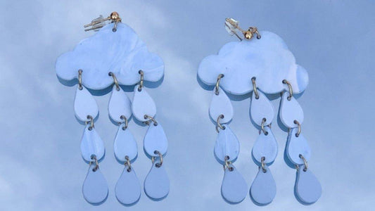 Bring on the Rain | Blue Cloud Earrings - Hilltop Lane Boutique