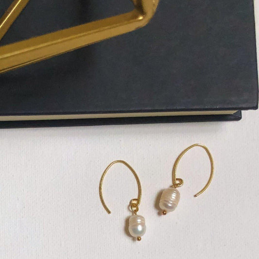 Bea | Pearl Bead Drop Earrings - Hilltop Lane Boutique