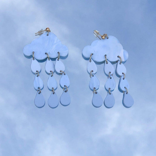 Blue Ombre Rain Cloud Earrings - Hilltop Lane Boutique