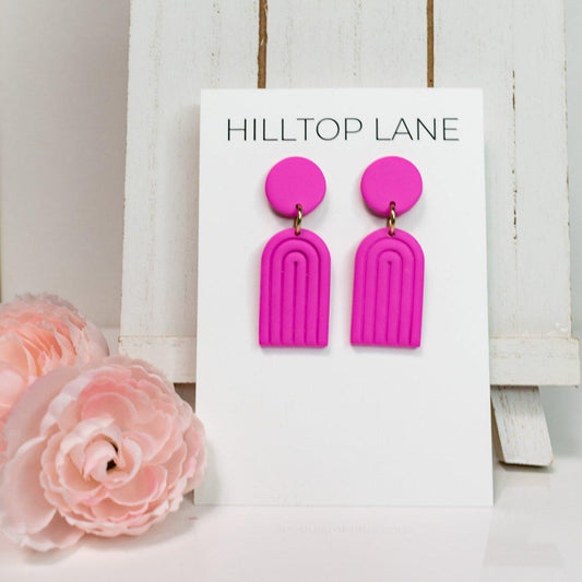 Modern Rainbow Clay Earrings - Hilltop Lane Boutique