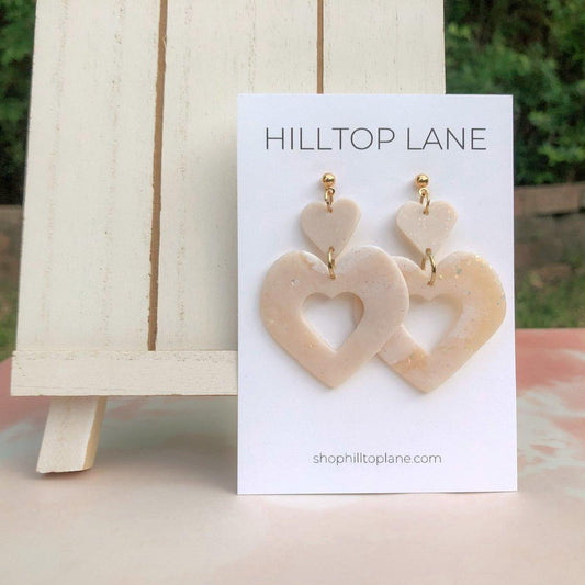 Soulshine | Opal Clay Heart Earrings - Hilltop Lane Boutique