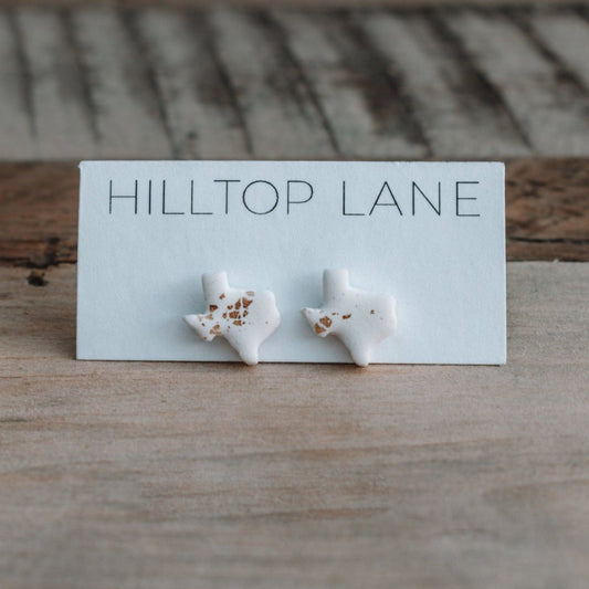 Dainty Texas Clay Stud Earrings - Hilltop Lane Boutique