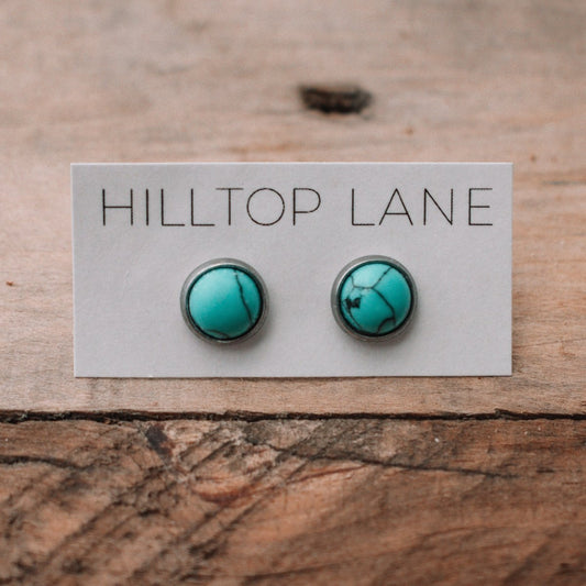 Emily | Turquoise Stud Earrings - Hilltop Lane Boutique