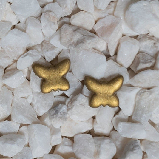 Mickey | Gold Butterfly Clay Stud Earrings - Hilltop Lane Boutique
