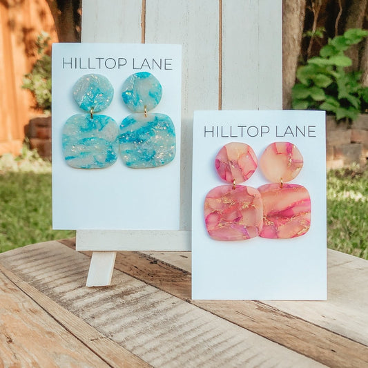 tropical sunset statement earrings - Hilltop Lane Boutique