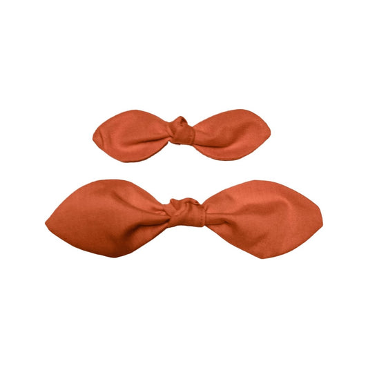 Orange Handmade Knotted Hair Bow - Hilltop Lane Boutique