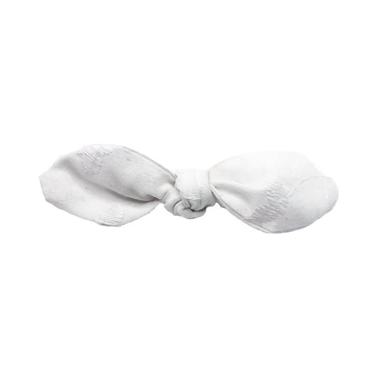 White Eyelet Knotted Hair Bows - Hilltop Lane Boutique
